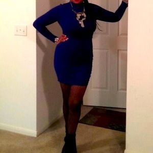 Express Royal Blue Sweater Dress